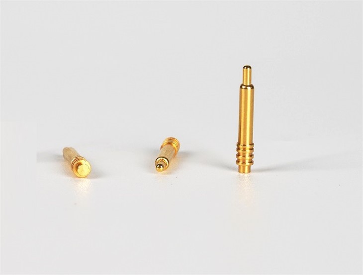 メッキゴールドストレートニードルポゴピン