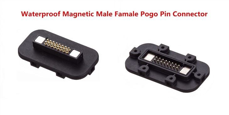 Male Female Waterproof Pogo Pin Magnetic Connector