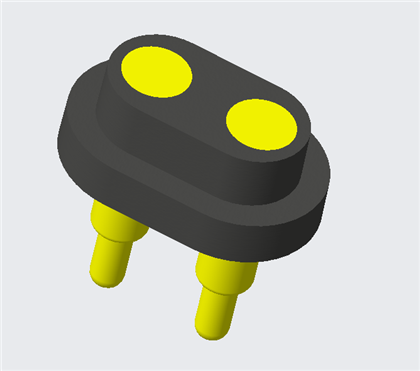 2ピン防水ポゴピンコネクタ